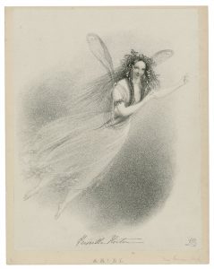 Horton as Ariel in The Tempest, Richard James Lane 1838, Folger Shakespeare Library.